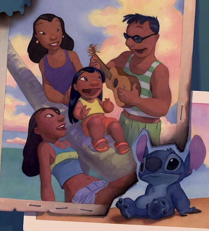 The Pelekai Family With Stitch Blank Meme Template
