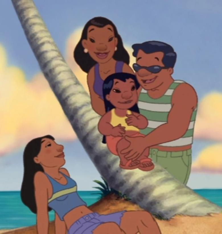 Lilo Nani With Their Parents Blank Meme Template