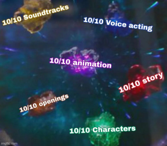 What anime scores a perfect 10/10? | made w/ Imgflip meme maker