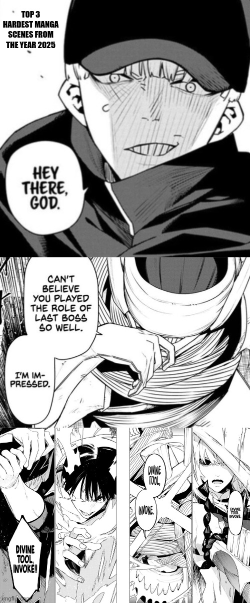 TOP 3 HARDEST MANGA SCENES FROM THE YEAR 2025 | image tagged in memes,cool,moment | made w/ Imgflip meme maker