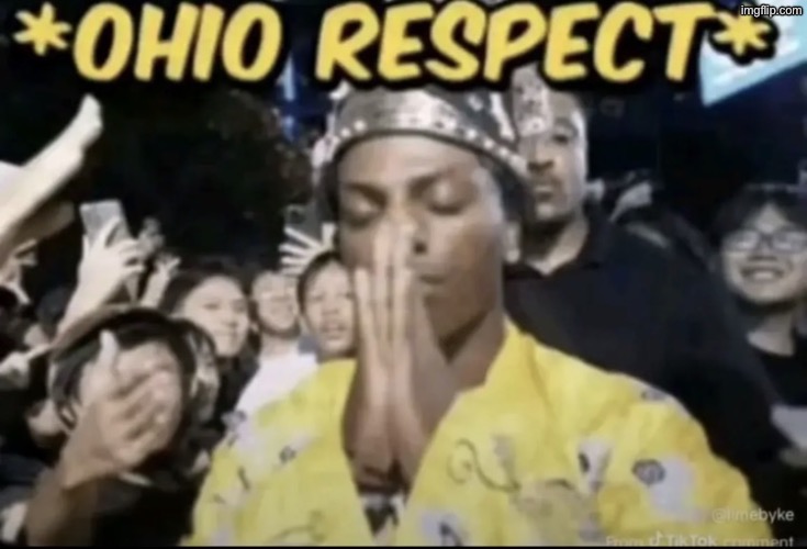 Ohio respect | image tagged in ohio respect | made w/ Imgflip meme maker