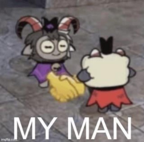Cult of the lamb my man | image tagged in cult of the lamb my man | made w/ Imgflip meme maker