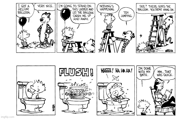 image tagged in calvin and hobbes,comics | made w/ Imgflip meme maker