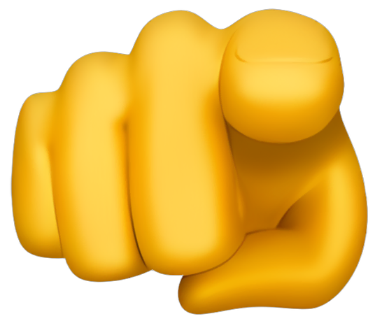 pointing finger emoji Blank Meme Template