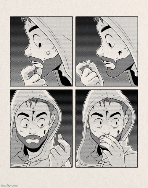 image tagged in bump,bumps,corn,eat,eating,wtf | made w/ Imgflip meme maker