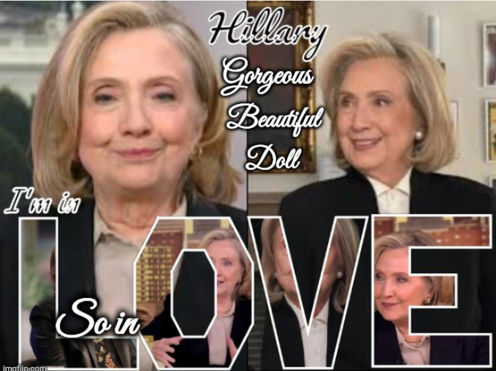 Hillary Heart Throb I'm so in Love Blank Meme Template
