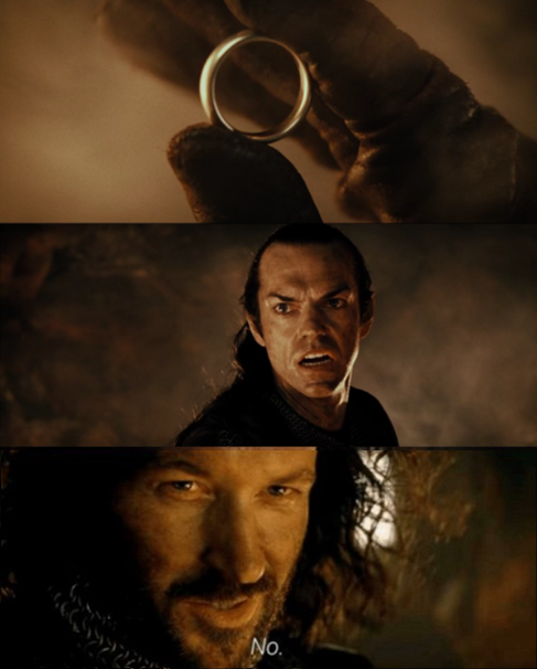 lotr - cast it into the file no Blank Meme Template