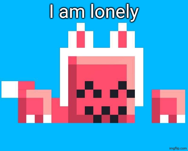 I am lonely | I am lonely | image tagged in femred | made w/ Imgflip meme maker