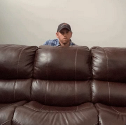 Behind the Couch Blank Meme Template