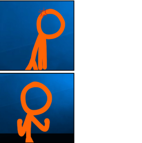 Drake Hotline Bling but Alan Becker!!!! Blank Meme Template