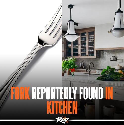 fork found in kitchen rapTV Blank Meme Template