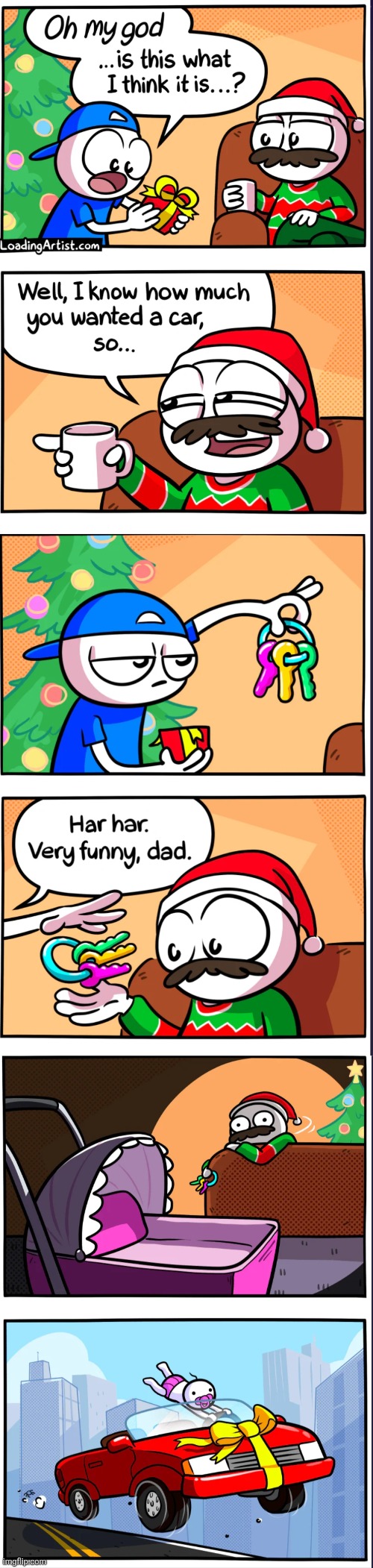 image tagged in comics,loadingartist,christmas,cars,kids,mistake | made w/ Imgflip meme maker