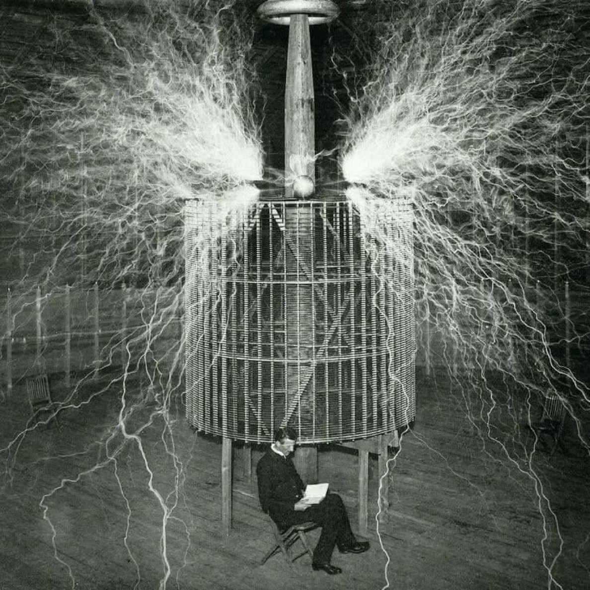 Nikola Tesla Just Chilling Reading a book Blank Meme Template