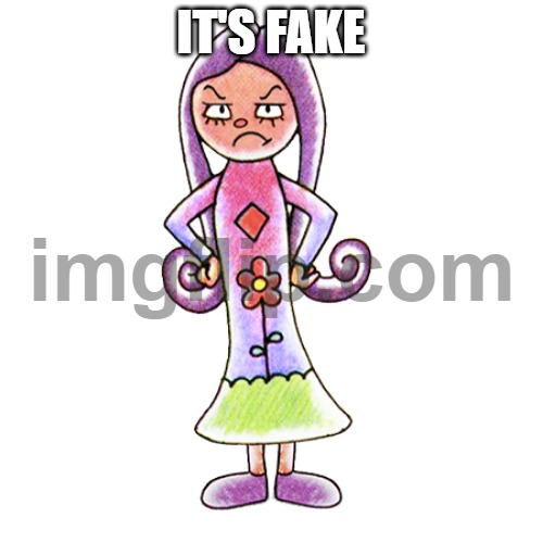 daphne toilet | IT'S FAKE | image tagged in daphne toilet | made w/ Imgflip meme maker