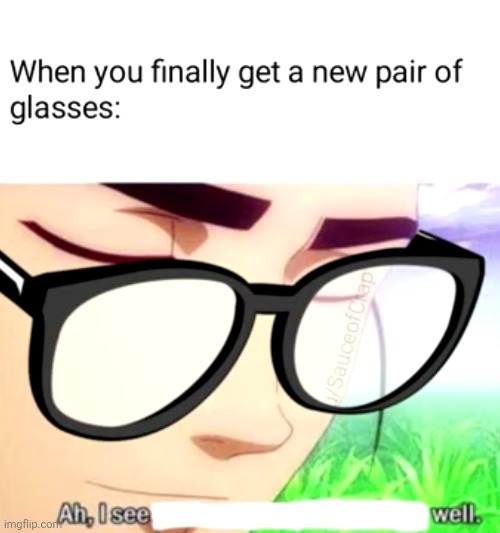 image tagged in glasses,seeing,memes,funny,repost,pov | made w/ Imgflip meme maker