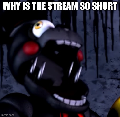 scream | WHY IS THE STREAM SO SHORT | image tagged in scream | made w/ Imgflip meme maker
