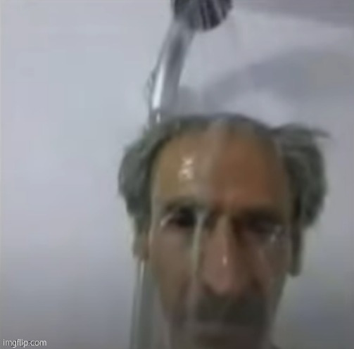 Old Man Slime Shower | image tagged in old man slime shower | made w/ Imgflip meme maker