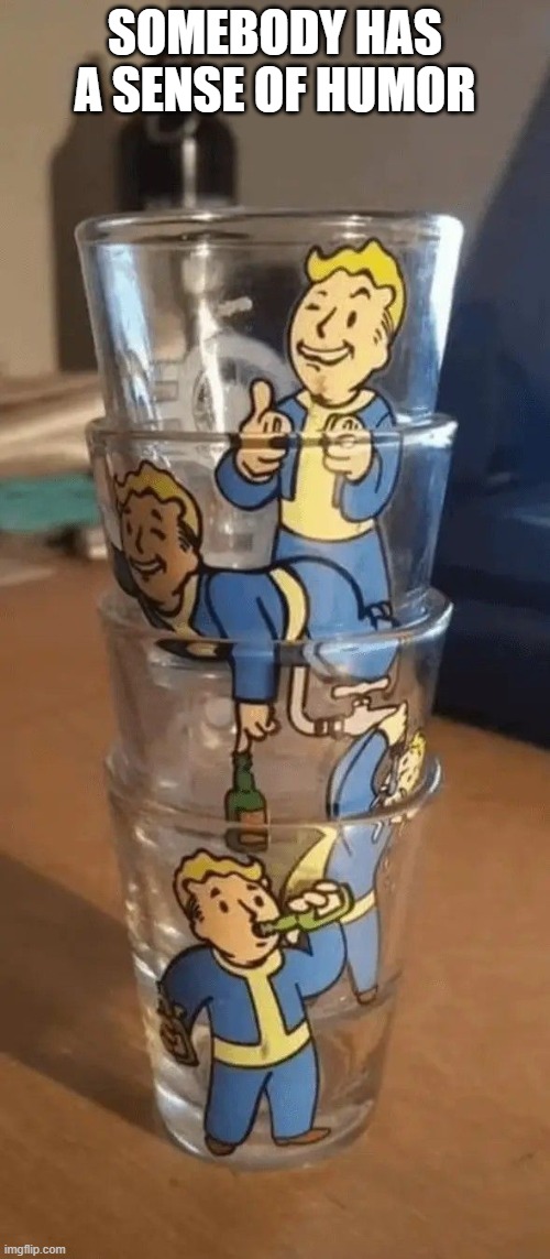 Shot Glasses | SOMEBODY HAS A SENSE OF HUMOR | image tagged in adult humor | made w/ Imgflip meme maker