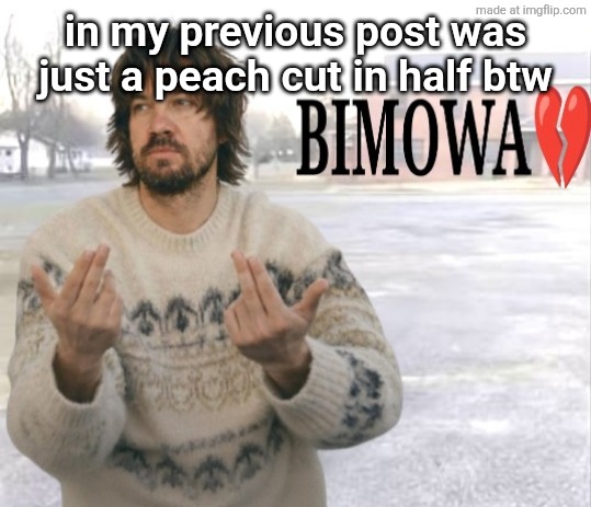 Kevin Parker bimowa | in my previous post was just a peach cut in half btw | image tagged in kevin parker bimowa | made w/ Imgflip meme maker