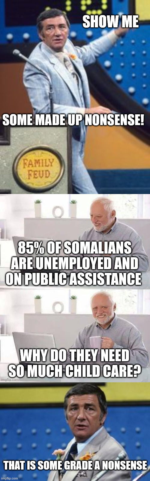 SHOW ME SOME MADE UP NONSENSE! THAT IS SOME GRADE A NONSENSE | image tagged in survey says,richard dawson | made w/ Imgflip meme maker