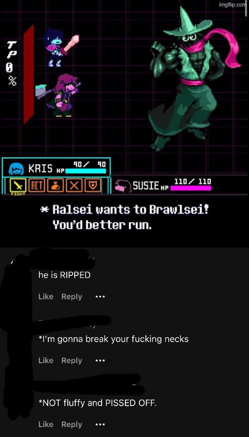 Ralsei Brawlsei | made w/ Imgflip meme maker
