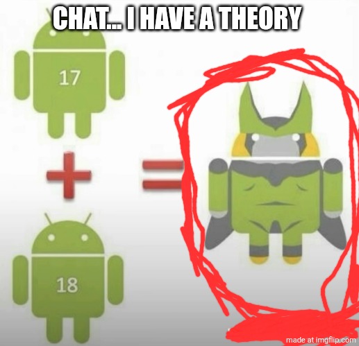 CHAT... I HAVE A THEORY | image tagged in cell | made w/ Imgflip meme maker