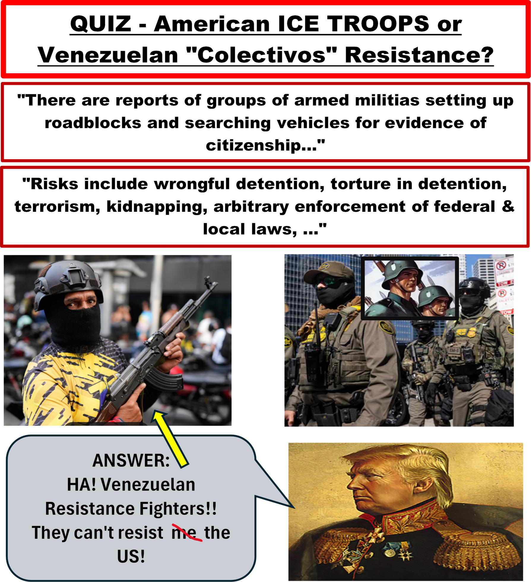 Venezuelan Resistance Fighters Blank Meme Template