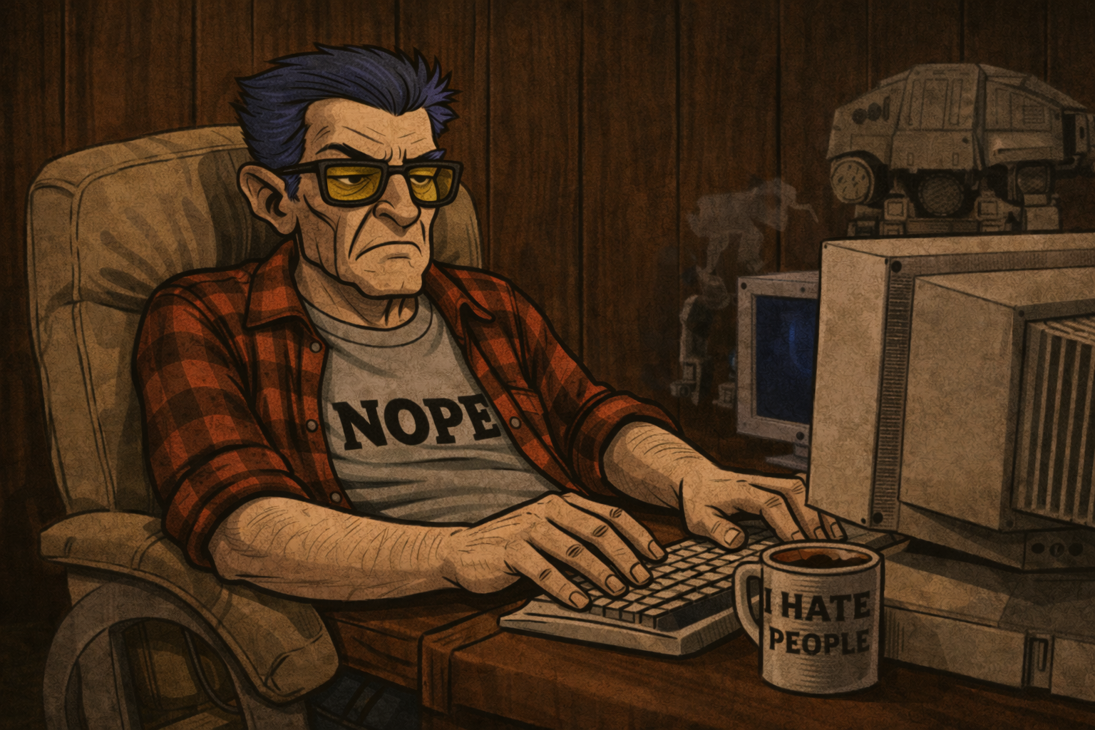 The Gen X Grouch Nope Blank Meme Template