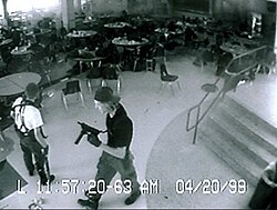 Dylan Klebold and Eric Harris in columbine lunchroom Blank Meme Template