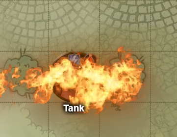 Tank in Flames Blank Meme Template