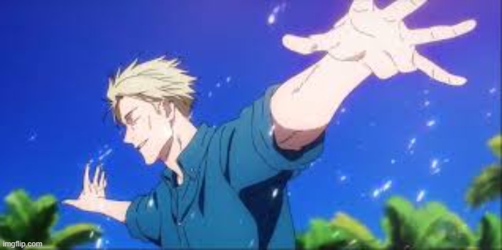 nanami on a beach | image tagged in nanami on a beach | made w/ Imgflip meme maker