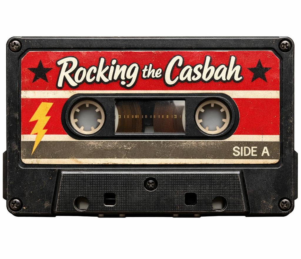 Cassette Tape with title “Rocking the Casbah” Blank Meme Template