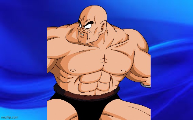nappa blue background | image tagged in blue background,nappa,anime,blank blue background,dragon ball z | made w/ Imgflip meme maker