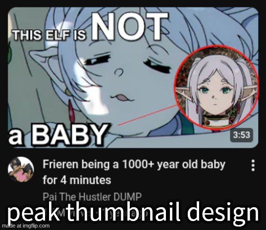 peak thumbnail design | made w/ Imgflip meme maker