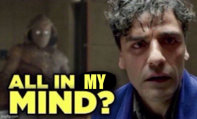 all in his mind? | MY | image tagged in all in his mind | made w/ Imgflip meme maker