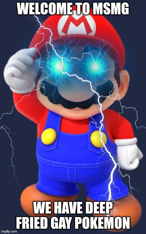 ultimate ario | WELCOME TO MSMG; WE HAVE DEEP FRIED GAY POKEMON | image tagged in ultimate ario | made w/ Imgflip meme maker