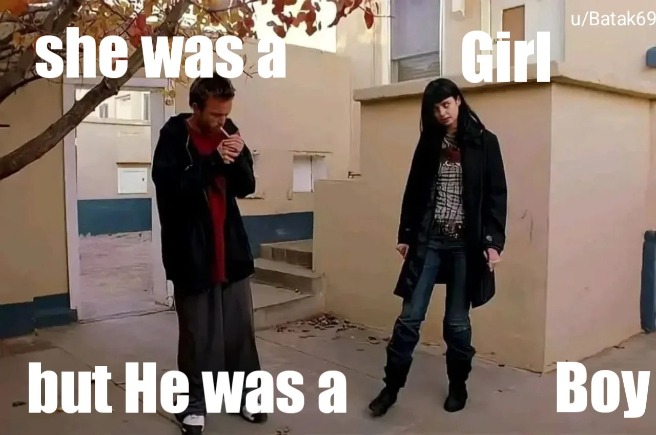 She was a skater girl Blank Meme Template