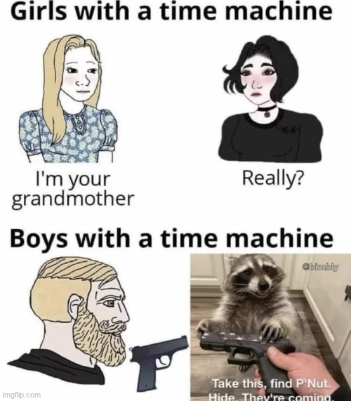 Time machine | image tagged in fun,boys vs girls,lol so funny | made w/ Imgflip meme maker