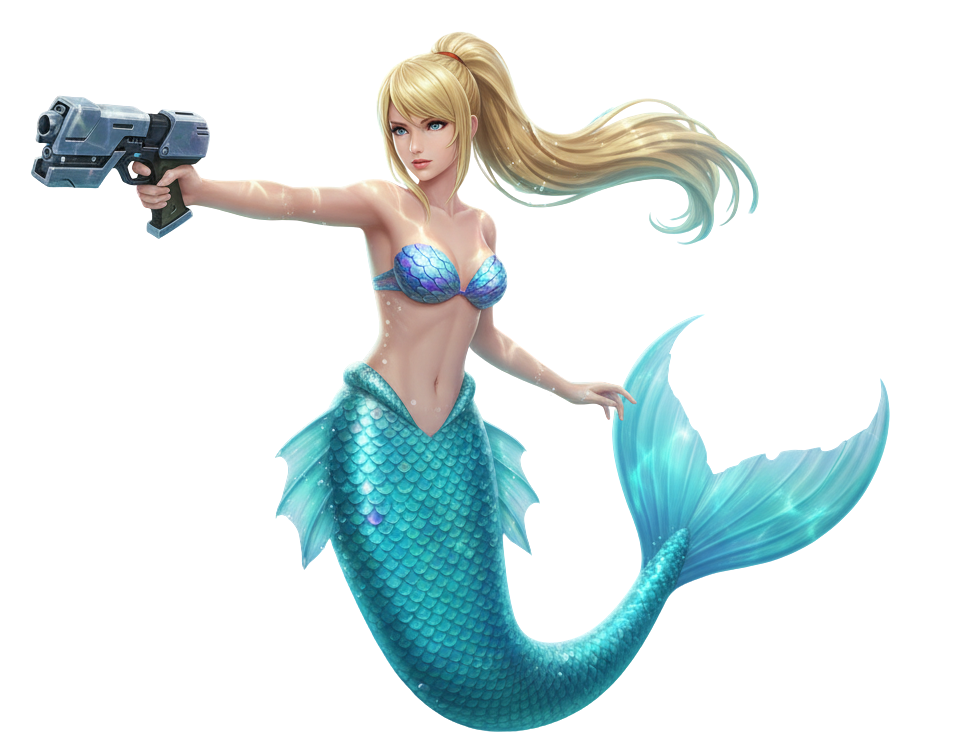 Mermaid Samus Blank Meme Template