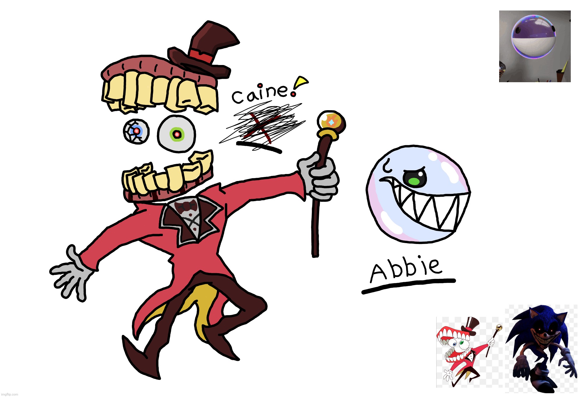 CaineX idea I had based off of one of JoeDoughBoi's videos | made w/ Imgflip meme maker