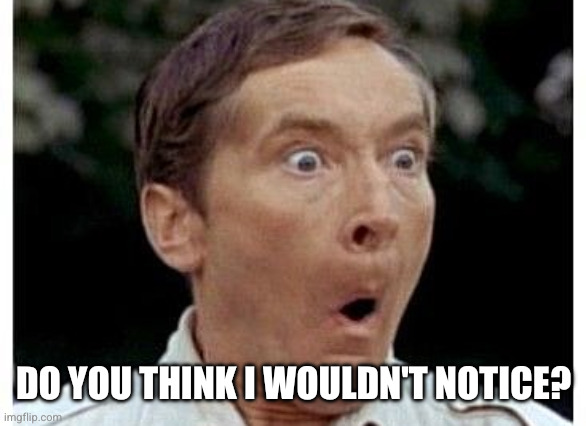 DO YOU THINK I WOULDN'T NOTICE? | image tagged in ooooomatron | made w/ Imgflip meme maker