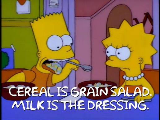 Cereal is a salad Blank Meme Template