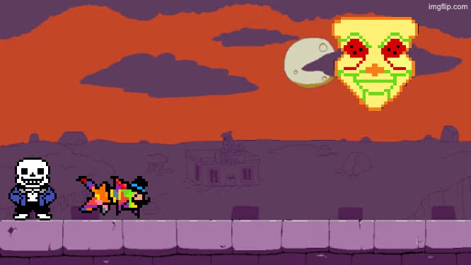 sans for scale of Fish’s canonical height | made w/ Imgflip meme maker