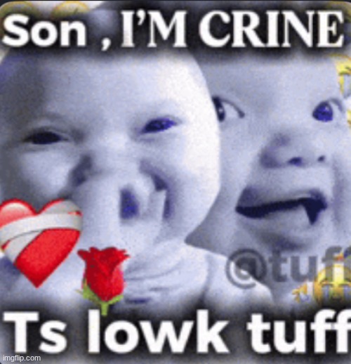@buzzyfuzz | image tagged in son im crine | made w/ Imgflip meme maker