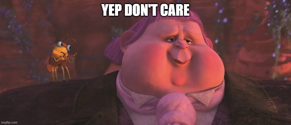 yea no | YEP DON'T CARE | image tagged in jack horner | made w/ Imgflip meme maker