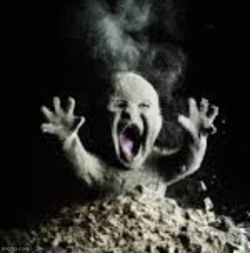 disintegrating baby | image tagged in disintegrating baby | made w/ Imgflip meme maker