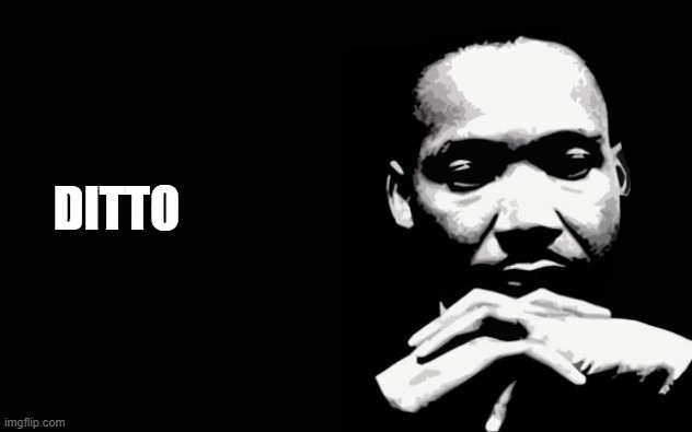 Martin Luther King Jr. | DITTO | image tagged in martin luther king jr | made w/ Imgflip meme maker