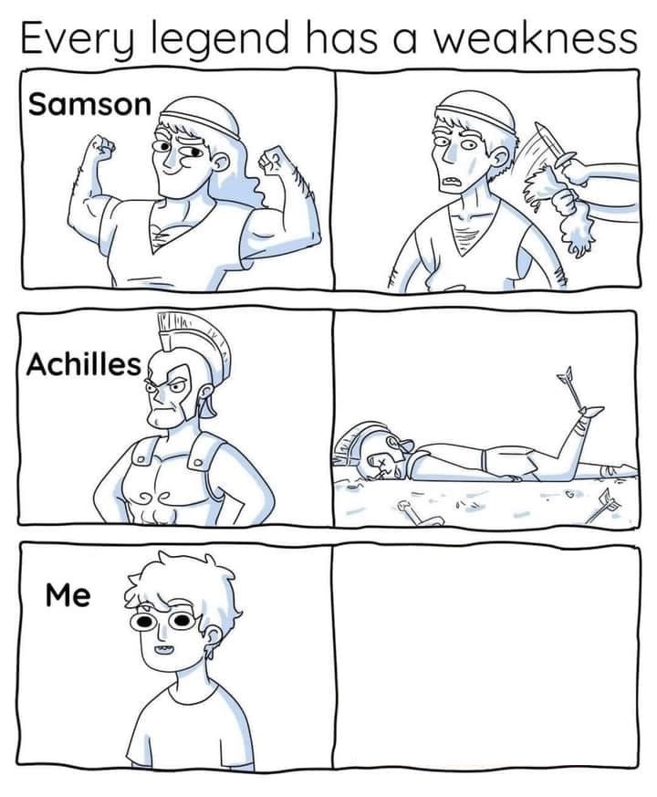 Legend's Weakness Blank Meme Template