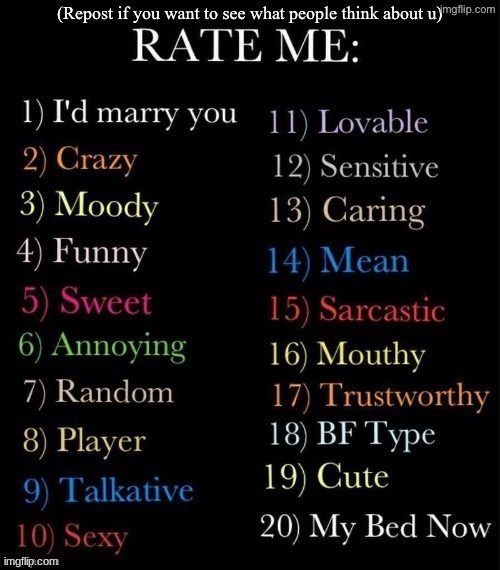 RATE ME | image tagged in rate me | made w/ Imgflip meme maker