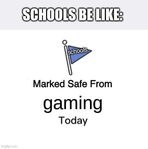 USELESS | SCHOOLS BE LIKE:; schools; gaming | image tagged in memes,marked safe from,school,relatable,funny,school meme | made w/ Imgflip meme maker